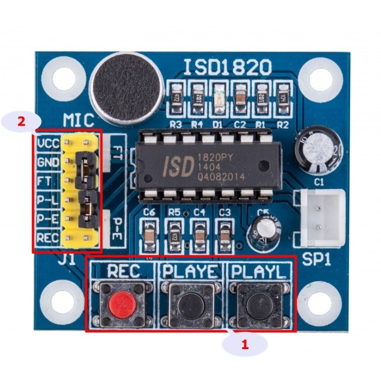 아두이노 음성녹음 모듈 ISD 1820 - 3DEMP